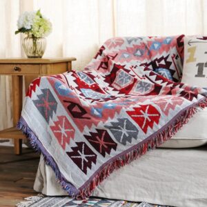 Europe Pink Sofa Throw Blanket