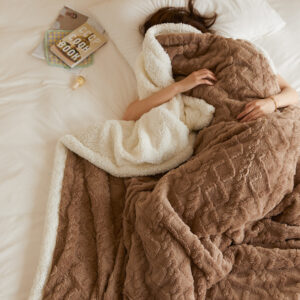 Northern Europe Style Solid Plaid Throw Sofa Blankets